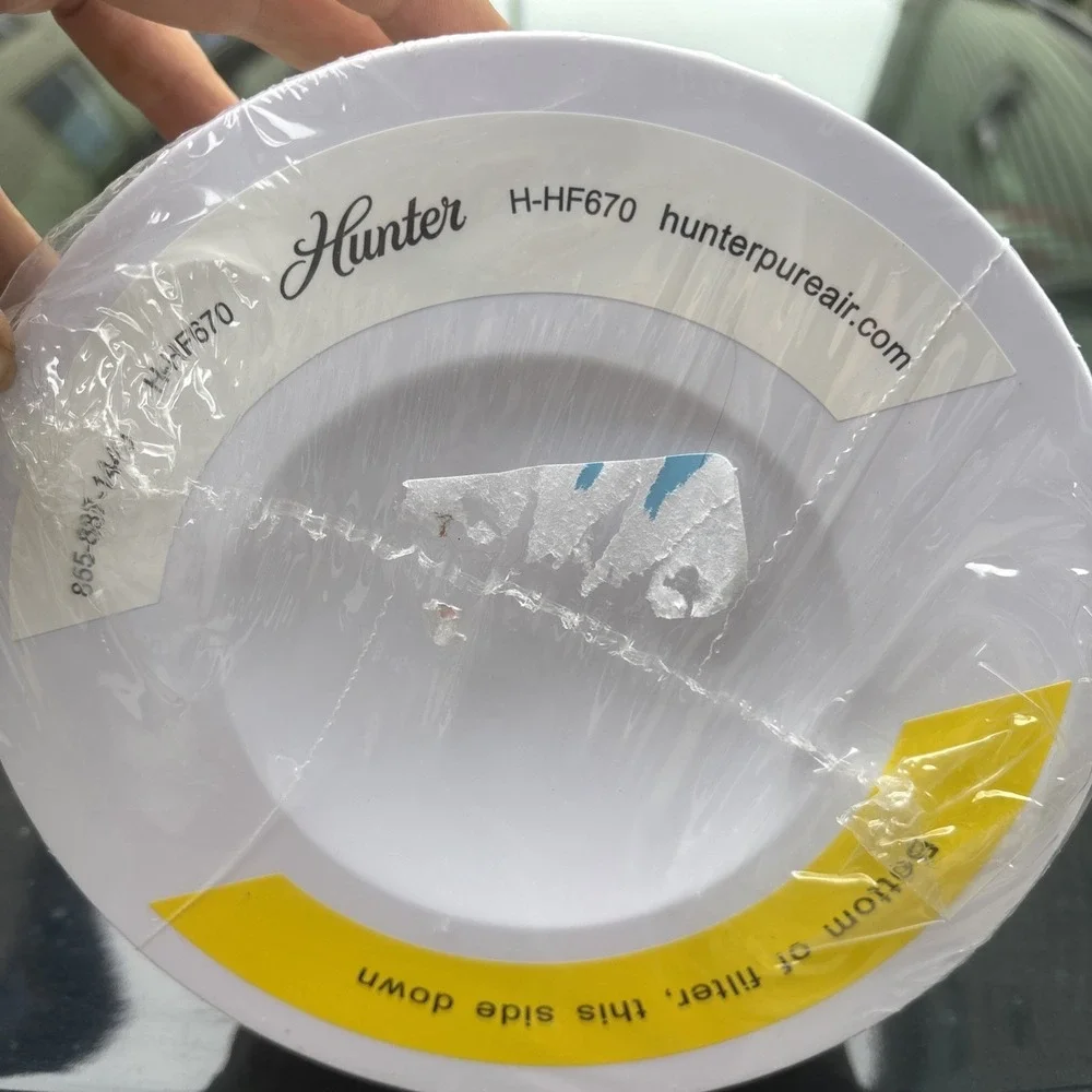 Hunter H-HF670 Pure Air HEPA Replacement Filter White Cylindrical New Sealed